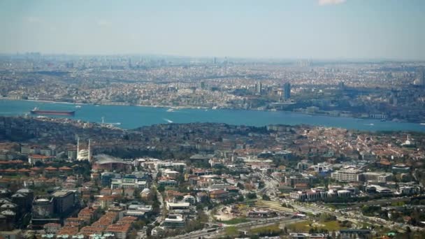 Арійський Вид Річку Босфор Стамбул — стокове відео