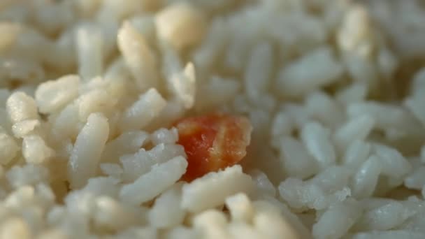 Zbliżenie Gotowanego Ryżu Białego — Wideo stockowe