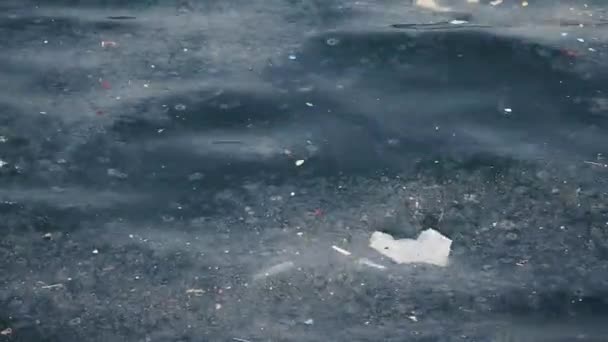 带有垃圾的水污染 — 图库视频影像