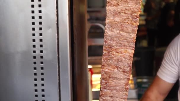 Вращение Традиционного Мяса Гироскопа — стоковое видео
