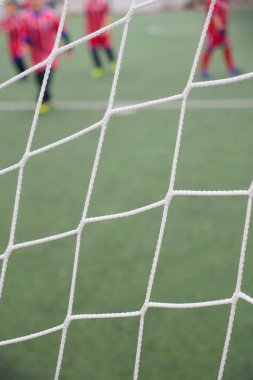 Bir futbol stadyumunun golü.,