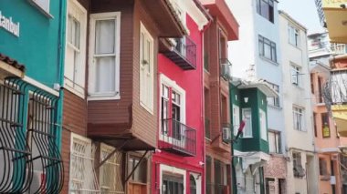 Türkiye 'nin Balat ilçesindeki İstanbul eski sokakları