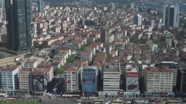 Hindi İstanbul 12 Haziran 2023. Sisli 'deki finans ve konut binaları. ,
