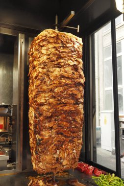  rotating traditional gyros meat , clipart