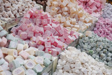 Geleneksel Türk Lokumu pazarda satılık .