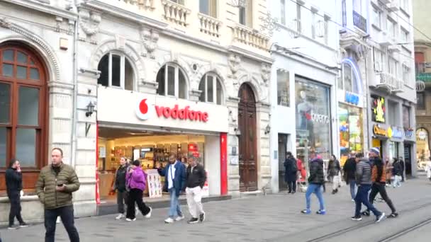 Pavo Istanbul Enero 2024 Vodafone Signo Logotipo Taqsim Cuadrado — Vídeos de Stock