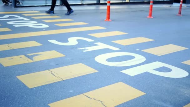 Stop Sign Jalan Kosong — Stok Video