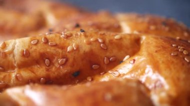 close up of slice of whole grain bread .