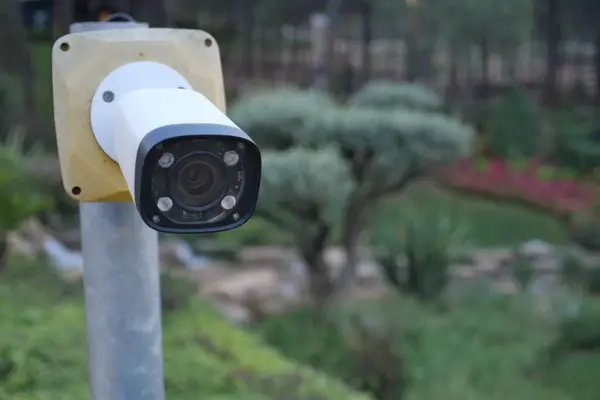 Розташування Міських Камер Безпеки Поблизу Автомобілів Знятих Відеозаписах — стокове фото