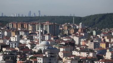 İstanbul 'daki konut binalarının Arial Manzarası .