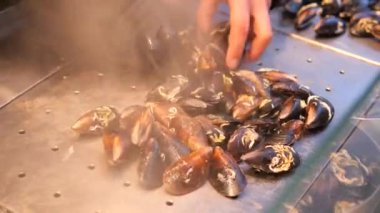 Fresh Black Shell Recipe With Lemon Turkish Food.