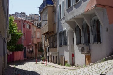 Türkiye 'nin Balat ilçesindeki İstanbul eski sokakları