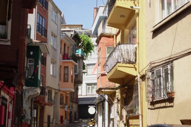 Türkiye 'nin Balat ilçesindeki İstanbul eski sokakları