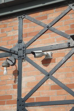 CCTV security camera operating outdoor ,