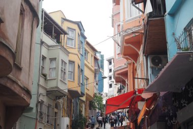 Türkiye 'nin Balat ilçesindeki İstanbul eski sokakları