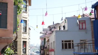 Türkiye 'nin Balat ilçesindeki İstanbul eski sokakları