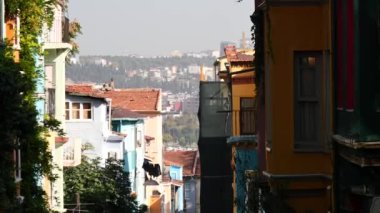 Türkiye 'nin Balat ilçesindeki İstanbul eski sokakları