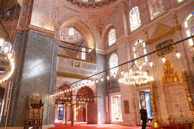 Türkiye istanbul 29 Haziran 2023. İstanbul 'un Üçüncü Tepesi' nde yer alan Osmanlı İmparatorluk Camii Süleyman 'ın iç manzarası