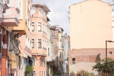 Türkiye 'nin Balat ilçesindeki İstanbul eski sokakları