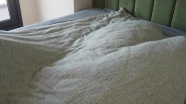 Genç kadınlar yatak odasında yatıyorlar.