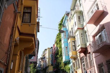Türkiye 'nin Balat ilçesindeki İstanbul eski sokakları