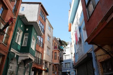 Türkiye 'nin Balat ilçesindeki İstanbul eski sokakları
