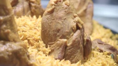 Lamb Biryani 'nin kasedeki yakın çekimi. ,