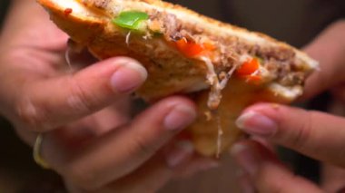 Lezzetli ızgara sandviç yapma sürecinin tadını çıkarın..