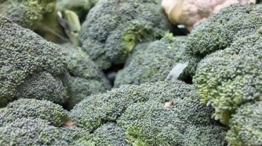 Canlı yeşil brokoli paketleri bir markette satılığa çıkarıldı..