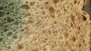 Masadaki küflü ekmeğe yakın çekim ,