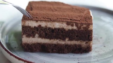 Kakaolu, kremalı ve kakaolu katmanlı çikolatalı bir tatlıya ne dersin?.