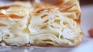 Lezzetli Türk borek katmanları .