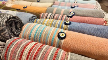 Renkli Türk banyo havlusu .