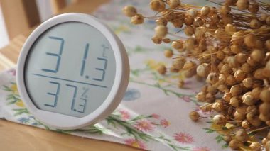 Görüntü, çiçekler arasındaki sıcaklık ve nem seviyelerini gösteriyor.