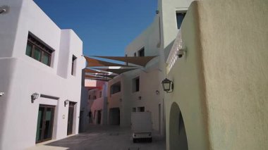 Katar Doha 2 Şubat 2025, mina bölgesindeki çöl kasabasında renkli mimari..