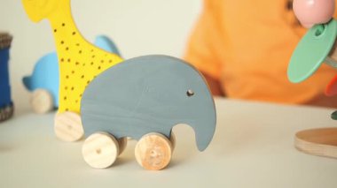 Çocuklar hayal gücünü ateşleyen canlı tahta oyuncaklarla oynamayı severler..