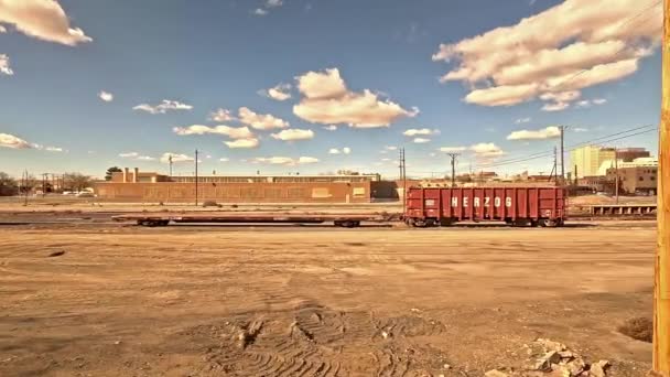 Θέα Από Ένα Τρένο Καθώς Πλησιάζει Αλμπουκέρκι Αλμπουκέρκι Είναι Μεγαλύτερη — Αρχείο Βίντεο