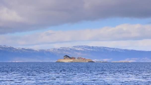 Ilha Munkholmen Munkholmen Monk Islet Uma Pequena Ilha Localizada Largo — Vídeo de Stock