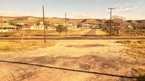 Pohled Vlaku Který Blíží Sandersonovi Sanderson Malé Město Okresním Sídle — Stock video