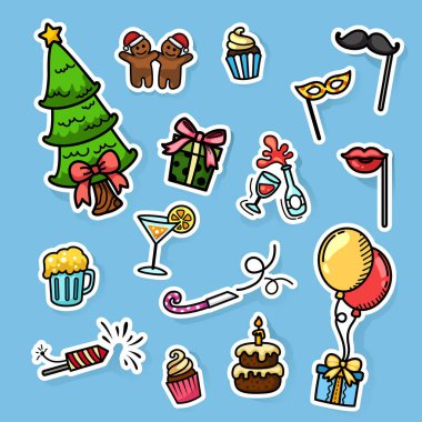 Görüntü izole edilmiş noel ayarı vektörü