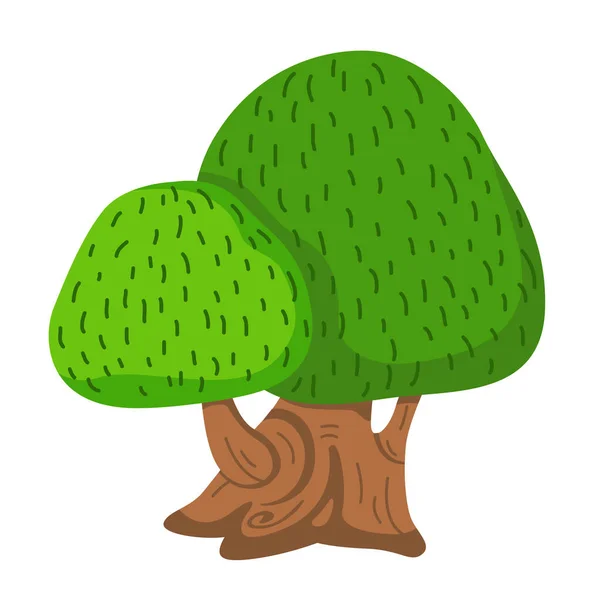 Ilustração Árvore Sobre Fundo Branco — Vetor de Stock