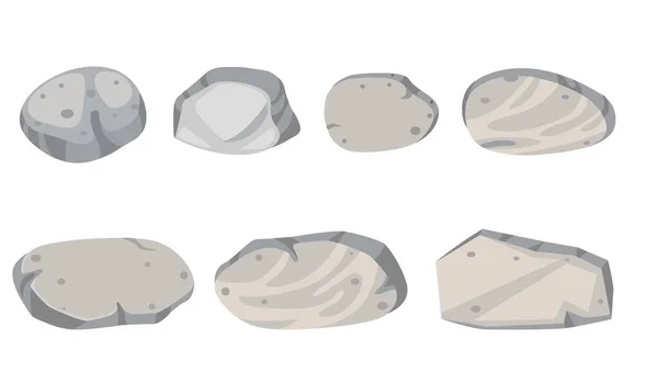 Illustration Isolated Stone Set Vector — Stock Vector