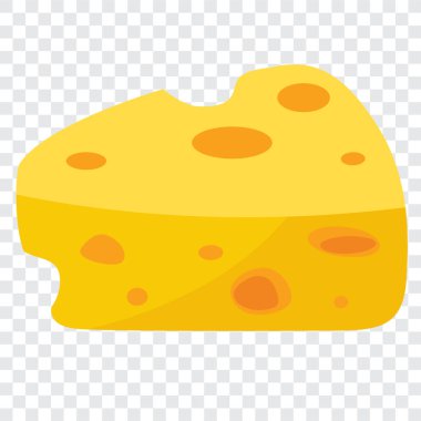 Beyaz arkaplanda izole edilmiş peynir vektörü simgesi