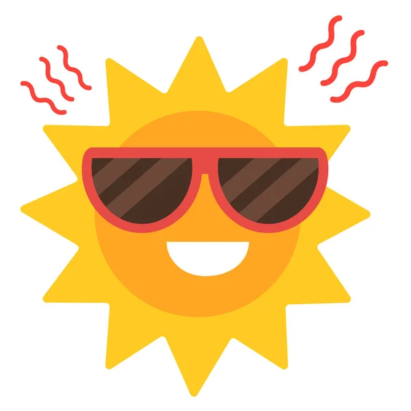 Summer Sun Feeling Hot Vector Illustration — Stock Vector