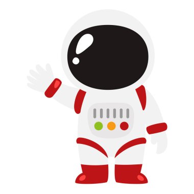 illustration of the astronaut standing clipart