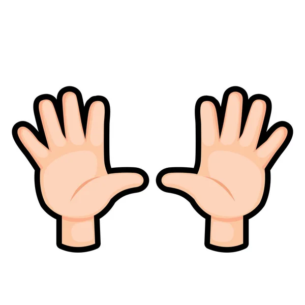 Καταμέτρηση Hand Finger Αριθμό Δέκα Διάνυσμα Απεικόνισης — Διανυσματικό Αρχείο