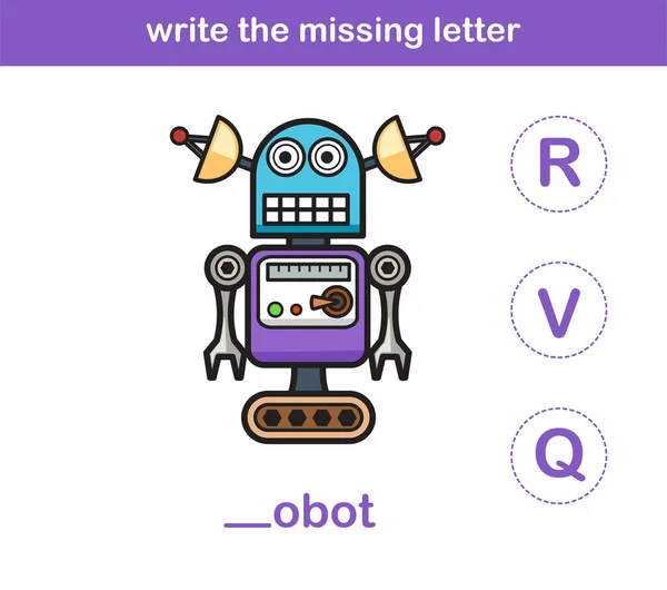 Write Missing Letter Illustration Vector — стоковый вектор