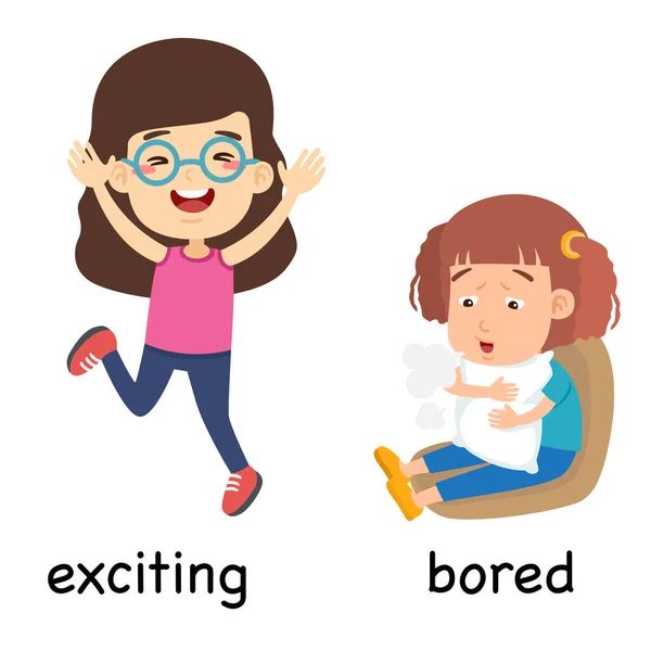 Exciting Bored Vector Illustration — Stock Vector