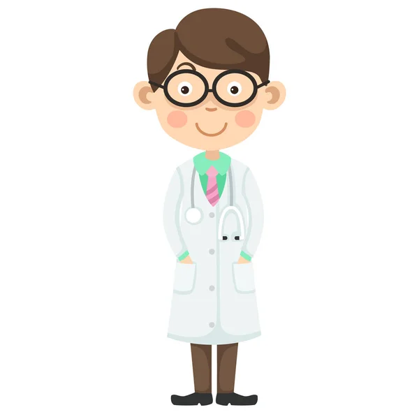 Profession Doctor Vector Illustration White Background — Stock Vector