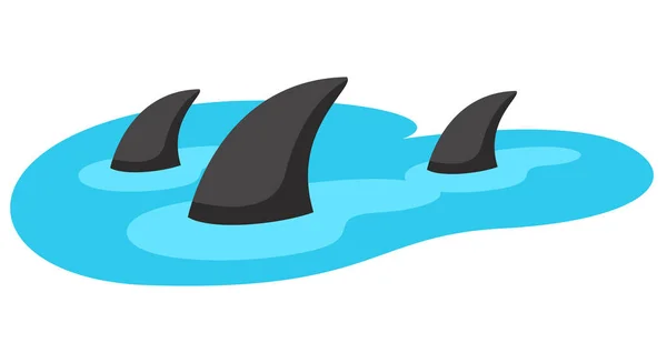 Shark Water Illustration Vector — Stock Vector